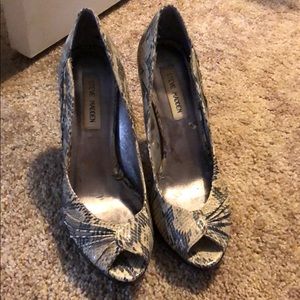 Steve Madden snake print heels